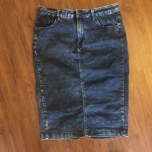 Jean pencil skirt
